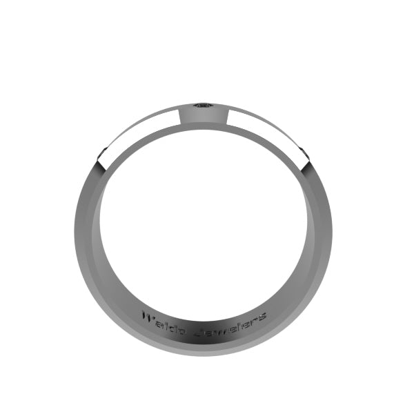 Beveled  Band with Diamonds